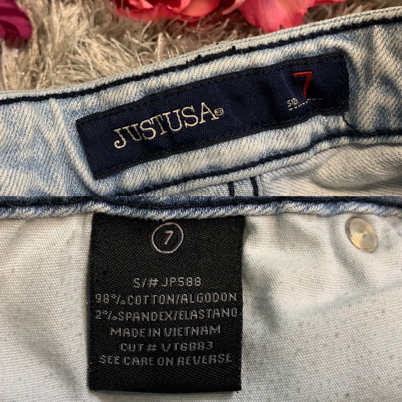 Just USA Ripped Boyfriend Jeans Women size 7 - Picture 6 of 6